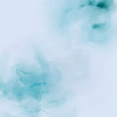 Obraz premium Turquoise and blue watercolor texture, teal abstract background, square backdrop
