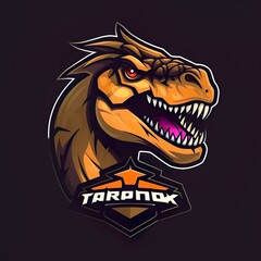 vector design gaming esport mascot logo of dinosaur 