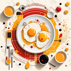 Obraz premium breakfast background