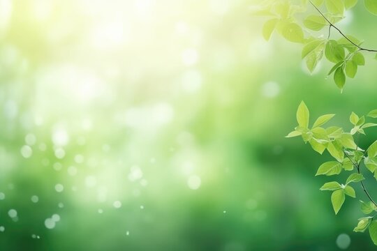 Naturethemed blurred bokeh background with green texture.