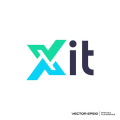X technology logo vector illustration