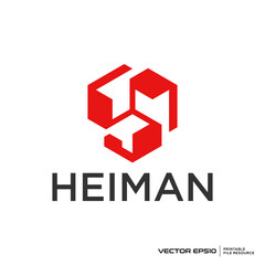 Abstract hexagon logo vector illustration