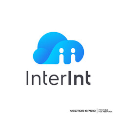 Cloud technology logo vector illustration