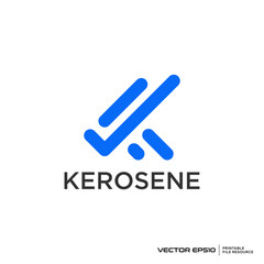 Initial K check logo vector illustration