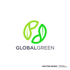 Natural green logo vector illustration
