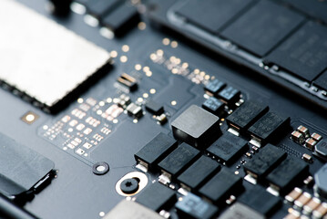 Abstract,close up of Mainboard Electronic background.
(logic board,cpu motherboard,circuit,system...