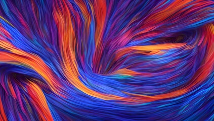 AI generated illustration of a vibrant abstract background featuring swirls in multiple hues