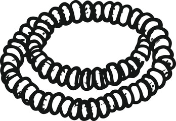 Obraz premium Illustration of Muslim prayer beads. design element for greeting cards, posters, banners, brochures, social media. Islamic holiday celebration design. ai generative design
