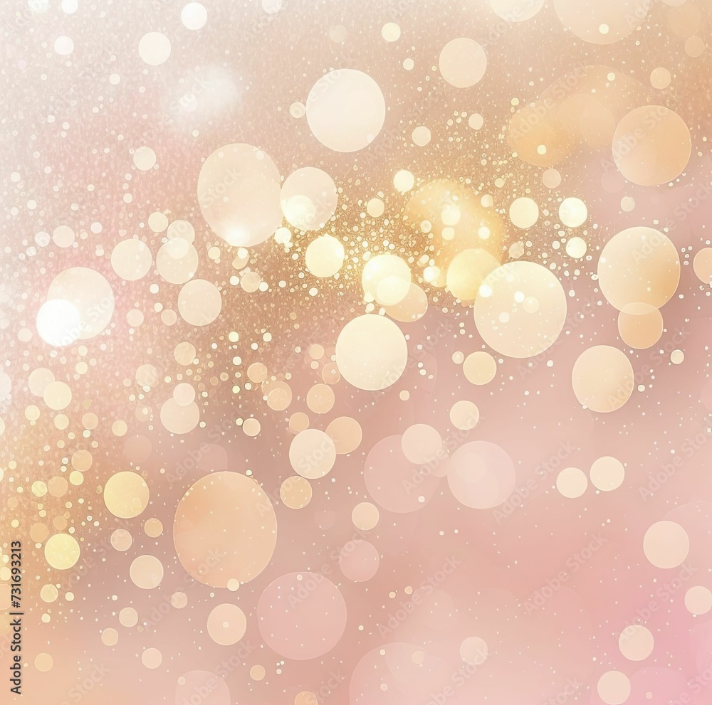 Poster ai generated illustration of a golden shiny bokeh background for use as a wallpaper