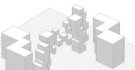  abstract architecture concept 3d rendering