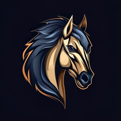 vector design gaming esport mascot logo of horse