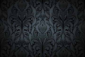 AI generated abstract black wall with patterns