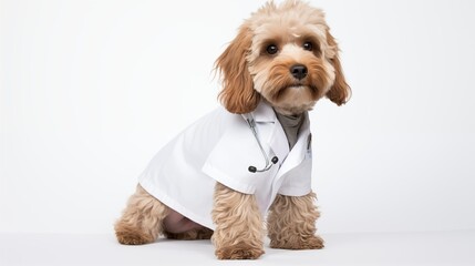 dog, Cockapoo in doctor gown