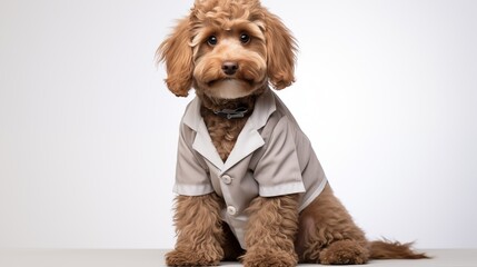 dog, Cockapoo in doctor gown