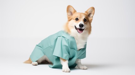 dog, Corgi in doctor gown