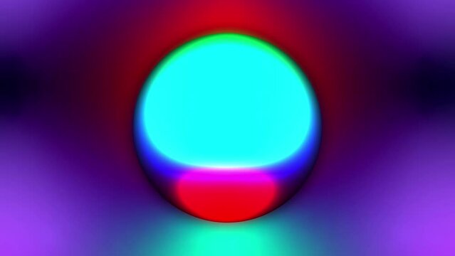 Abstract 3d background with beautiful rainbow colors gradient on wax bubbles metaball. Spheres fly in the air with an inner glow, 3d ball appears by illuminating with colorful neon light.