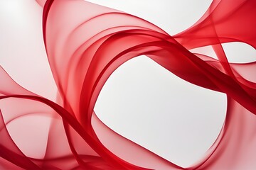 Fototapeta premium Red abstract flowing waves background 