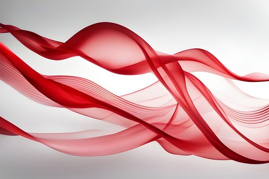 red abstract flow waves background © Jack