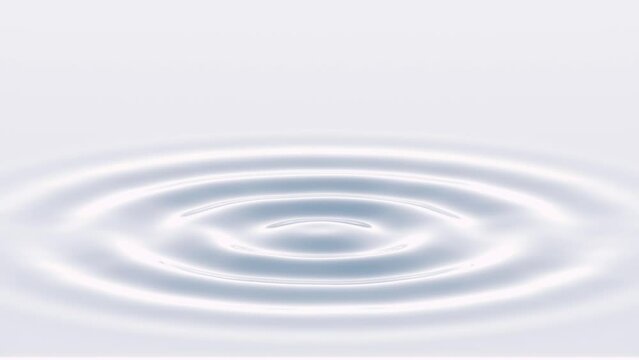 3D Animation - Light abstract background of relaxing concentric waves in water animated in loop