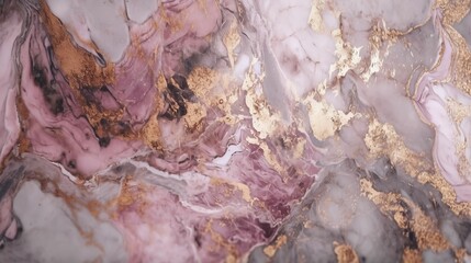 Fototapeta premium AI generated illustration of a marble with a combination of deep purples and vibrant golds