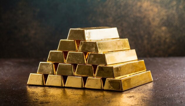 a stack of gold bars