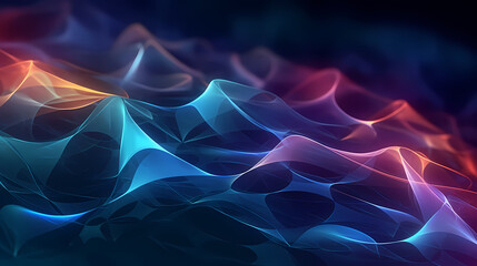 Obraz premium Blue background with glowing connections, network concept, digital illustration