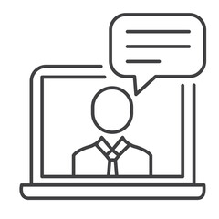 Obraz premium Video Call, Online Meeting, Video Communication, Vector Icon Design