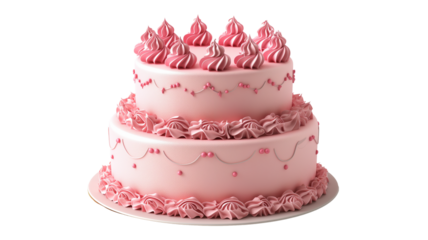Sweet Sixteen Birthday Cake, isolated on transparent Background