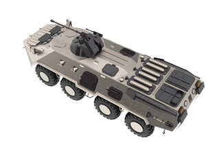 Armored vehicle isolated on background. 3d rendering - illustration