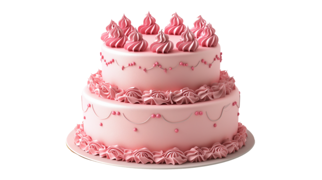 Sweet Sixteen Birthday Cake, isolated on transparent Background