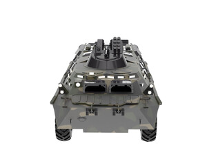 Armored vehicle isolated on background. 3d rendering - illustration