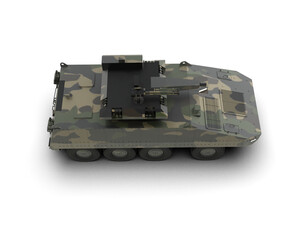 Armored vehicle isolated on background. 3d rendering - illustration