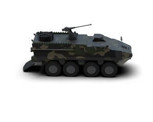 Fototapeta na wymiar Armored vehicle isolated on background. 3d rendering - illustration