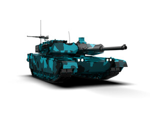 Armored tank building isolated on background. 3d rendering - illustration