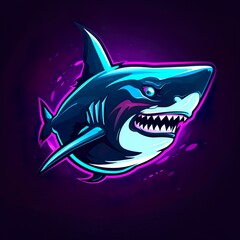 vector design gaming esport mascot logo of shark