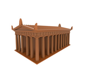 Forum building isolated on background. 3d rendering - illustration