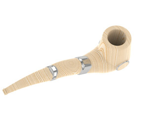 Tobacco pipe isolated on background. 3d rendering - illustration