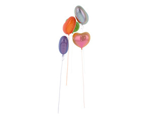 Heart balloons isolated on background. 3d rendering - illustration © Elscar Studios