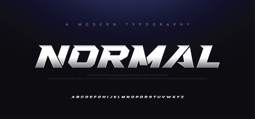 Sport Modern Italic Alphabet Gold Font. Typography 3D urban style silver and italic fonts for technology, digital, movie logo design. vector illustration - obrazy, fototapety, plakaty