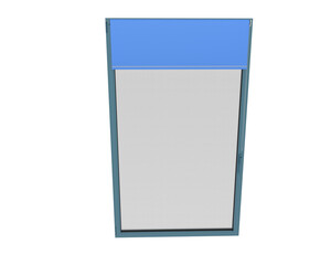 Window isolated on background. 3d rendering - illustration