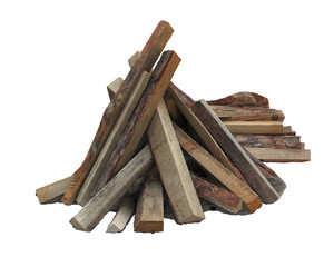 Wood for fire isolated on background. 3d rendering - illustration