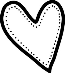 Set of hand drawn heart icon. Design elements