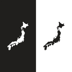 Map of Japan in high resolution. Detailed vector illustration.