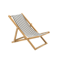 3d Beach chair isolated on transparent background