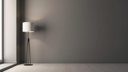 AI generated illustration of A stylish floor lamp in a modern room