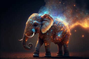 AI generated illustration of a majestic elephant as a spiritual animal