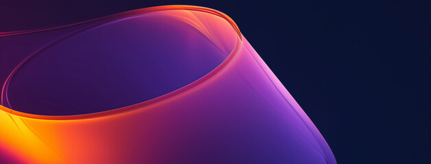 Purple and pink curved shape with an abstract background