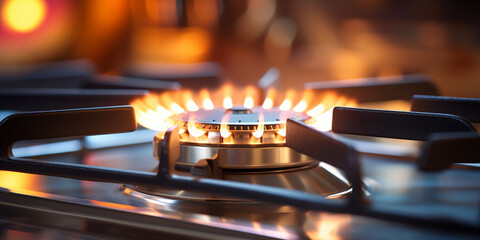 Free vector hotplates, burning gas stove and electric coil, blue flame and red electric spiral top and side view. kitchen burner with lit hobs, cooking oven, isolated glowing cooktops,  - obrazy, fototapety, plakaty
