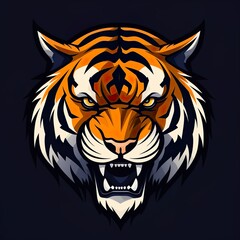 vector design gaming esport mascot logo of tiger