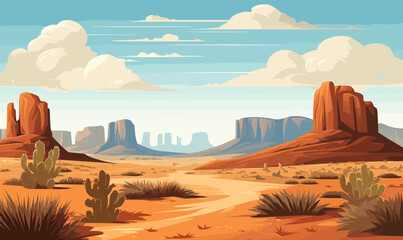 desert landscape asset vector flat minimalistic isolated vector style illustration